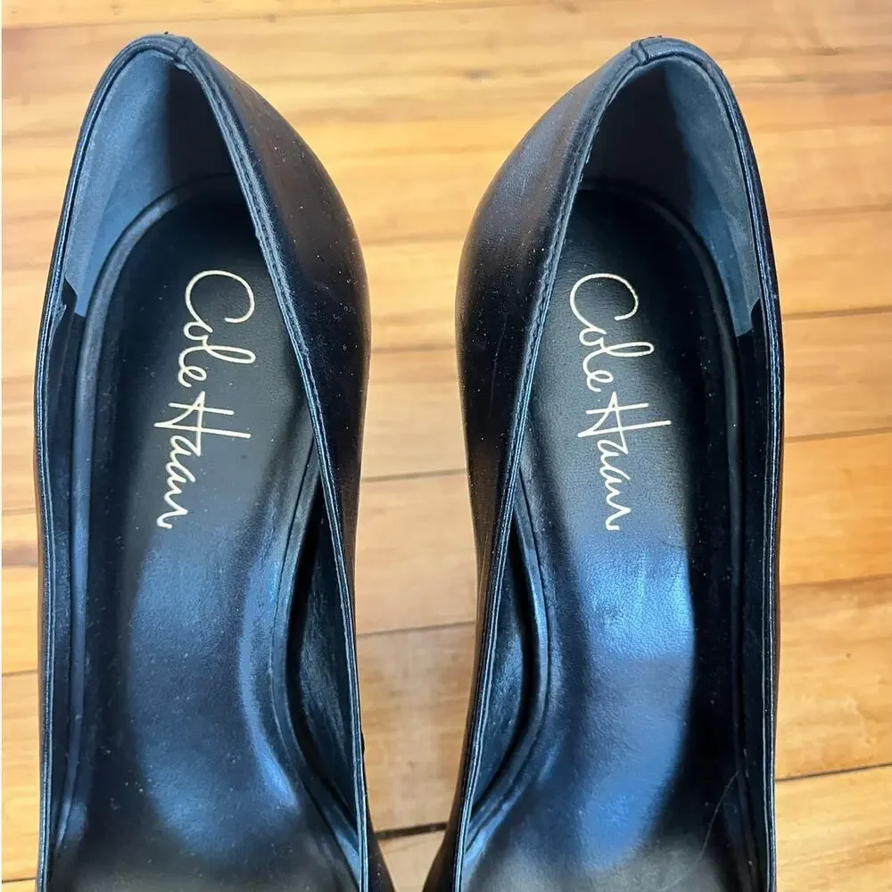 Cole Haan Stephanie Zipper Black Nike Platform Pumps 9M